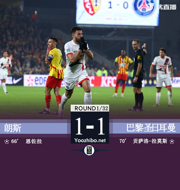 巴黎点球大战5-4朗斯晋级 萨福诺夫两扑点