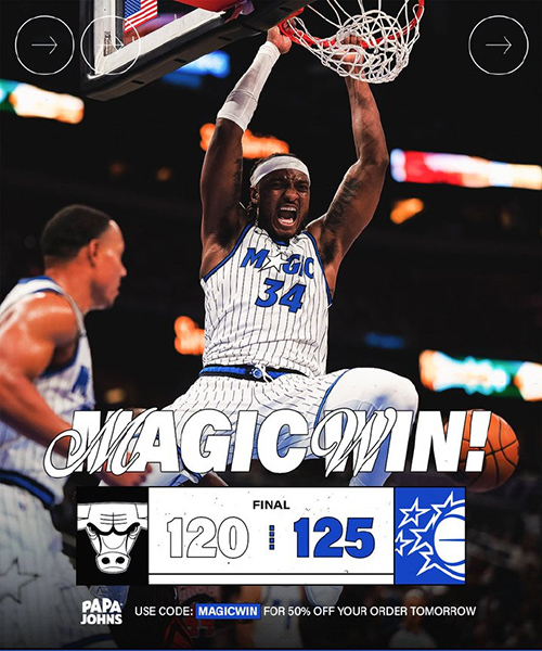 魔术125-120力克公牛取3连胜，贝恩37+6，小瓦格纳25+6