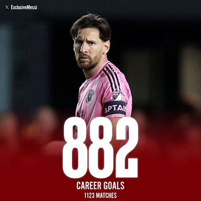 梅西传奇待续！仅差18球9助攻，冲击900球+400助里程碑倒计时