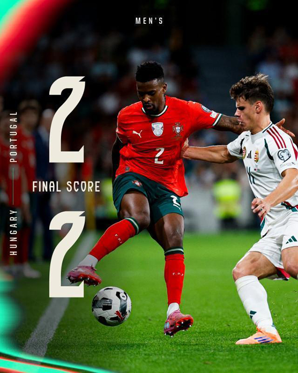 世预赛:葡萄牙2-2战平匈牙利 C罗41球独占世预赛射手王