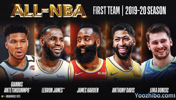 2019-2020赛季NBA最佳阵容名单一览