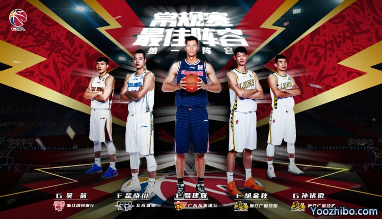 2019/20赛季CBA常规赛最佳阵容出出炉：易建联领衔一阵 郭艾伦落选