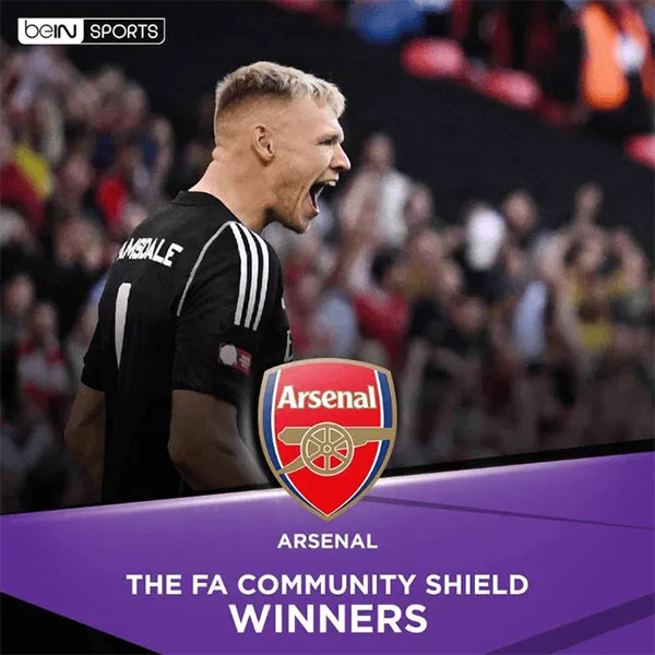 拉姆斯代尔：社区盾杯夺冠后 阿森纳消除了对阵曼城时的心理障碍